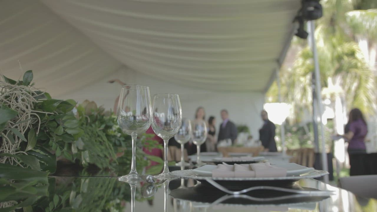 Table dressed for a celebration