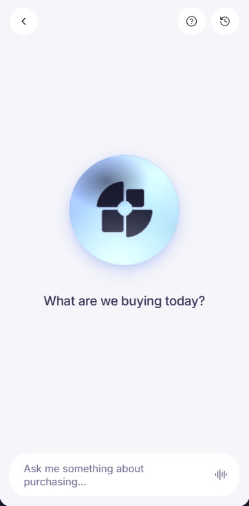 Purchasing assistant in Parker One: What are we buying today?