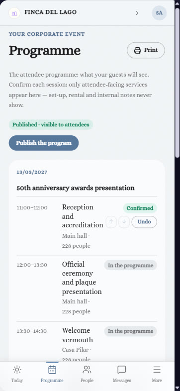 Corporate intranet on mobile: Programme